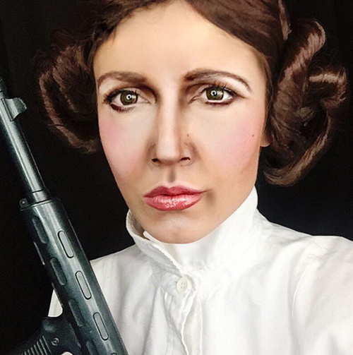 O poder da maquilhagem: Rebecca Swift como Princesa Leia