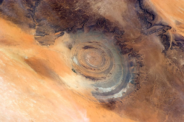 Foto de Chris Hadfield - Mauritania, Estrutura de Richat