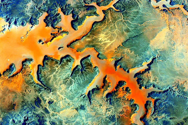 Foto de Scott Kelly - Sudeste do Sahara