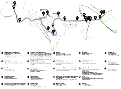 Mapa do percurso do Aura Festival Sintra 2016